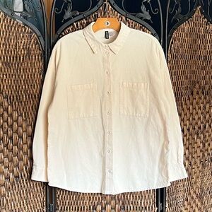 H&M Corduroy Button Down Shirt Size XS